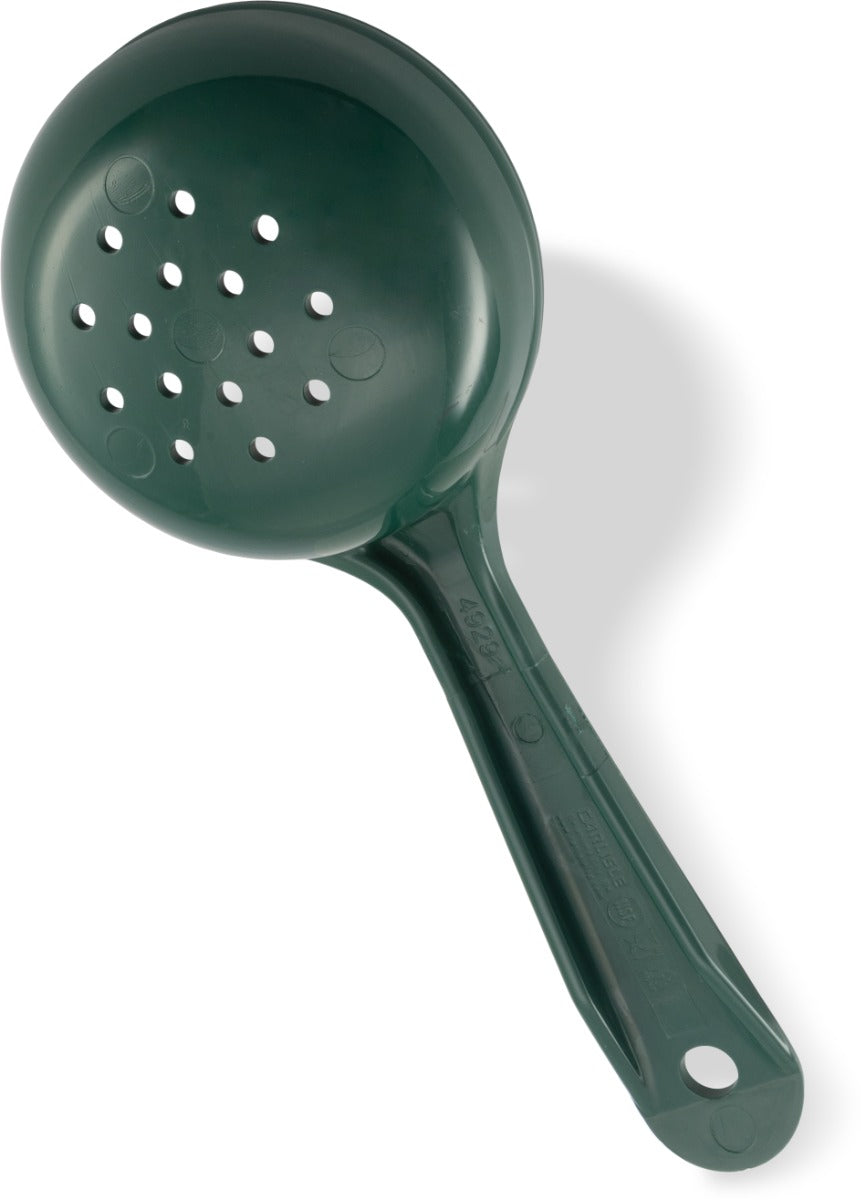 Carlisle 492908 Perforated Portion Spoon 4 oz. Plastic Green Handle , 12ea/cs