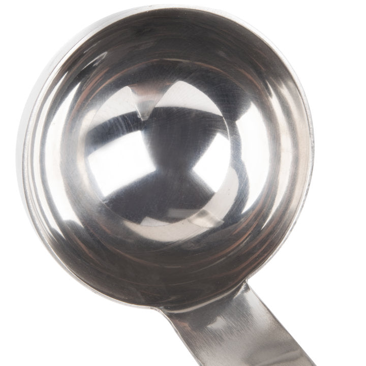 Vollrath 4980220 Jacob's Pride One-Piece Heavy-Duty Stainless Steel Ladle with 9-7/8" Black Kool-Touch Grooved Hooked Handle 2 oz.