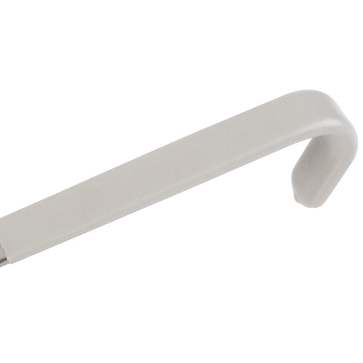 Vollrath 4980445 Jacob's Pride One-Piece Heavy-Duty Stainless Steel Ladle with 12-5/8" Gray Kool-Touch Grooved Hooked Handle 4 oz.