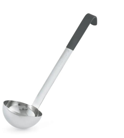 Vollrath 4981220 12 oz Jacob's Pride® Collection Ladle - Stainless Steel, Black Kool-Touch® Handle - 6ea/Case