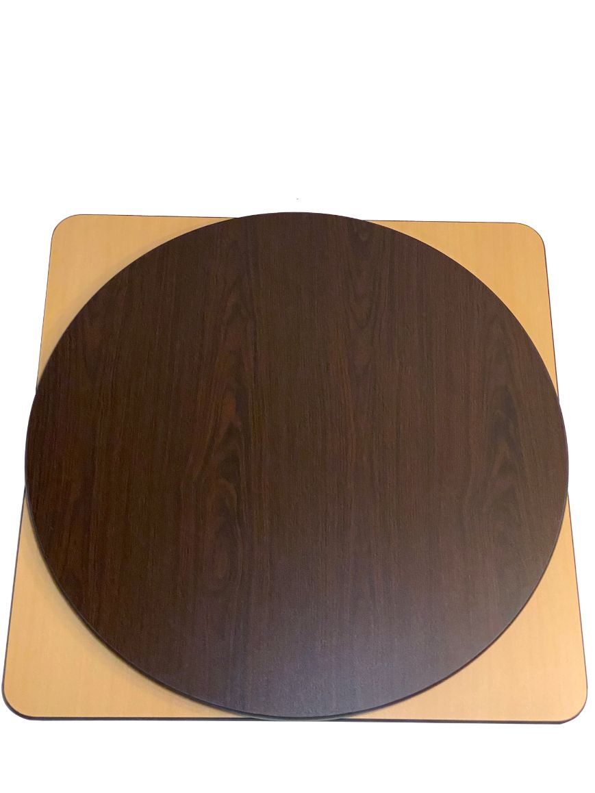 AAA Furniture Wholesale WOT3030 Reversible Square Table Top 30" x 30" - Walnut/Oak