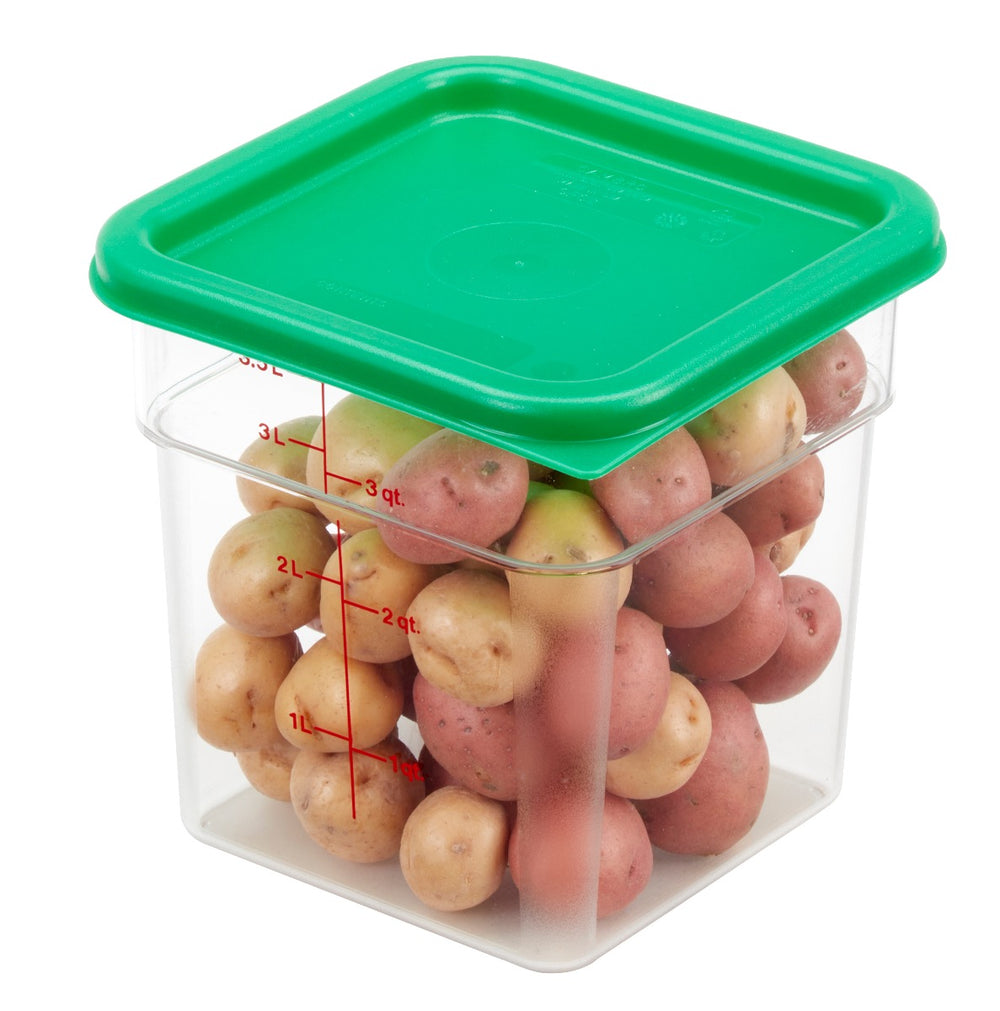 Cambro 4SFSCW135 CamSquares Food Container w/ Graduations 4 qt - Clear