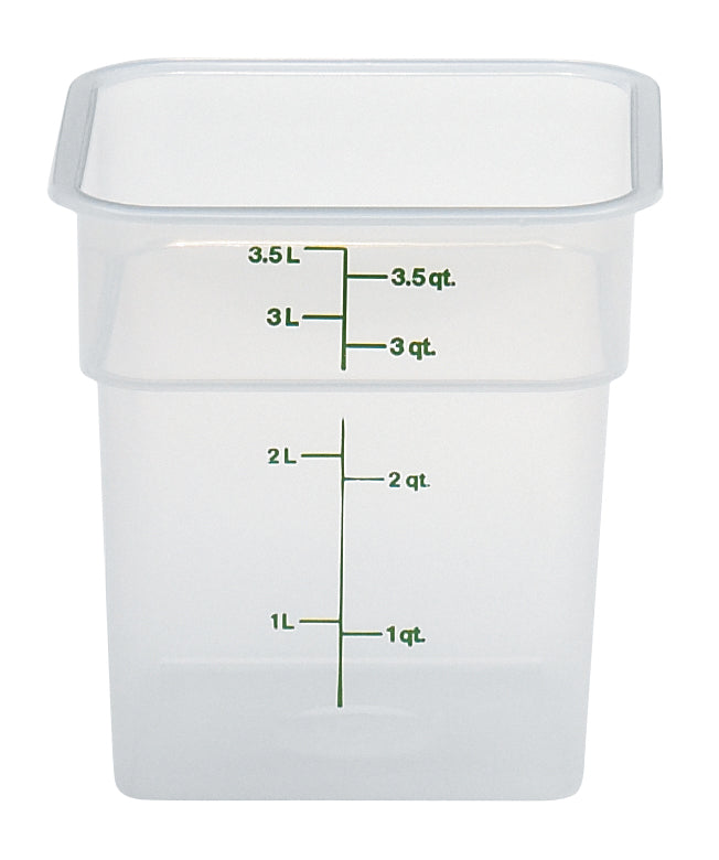 Cambro 4SFSPP190 Translucent Food Container w/ Graduations 4 qt.
