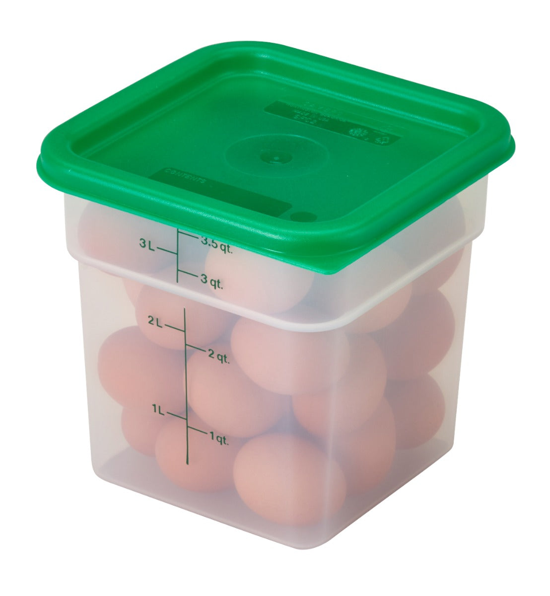 Cambro 4SFSPP190 Translucent Food Container w/ Graduations 4 qt.