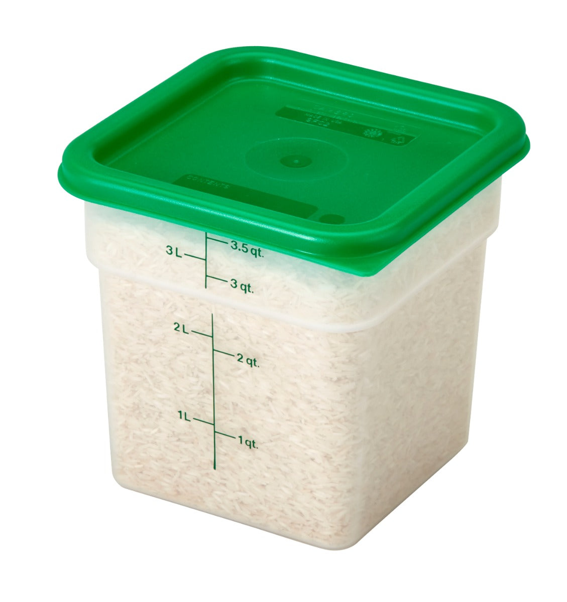Cambro 4SFSPP190 Translucent Food Container w/ Graduations 4 qt.