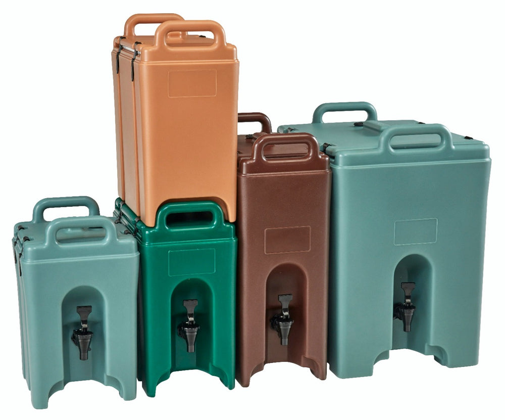 Cambro 500LCD131 Camtainer Plastic Insulated Beverage Dispenser 5 Gal. - Dark Brown