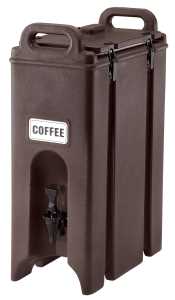 Cambro 500LCD131 Camtainer Plastic Insulated Beverage Dispenser 5 Gal. - Dark Brown