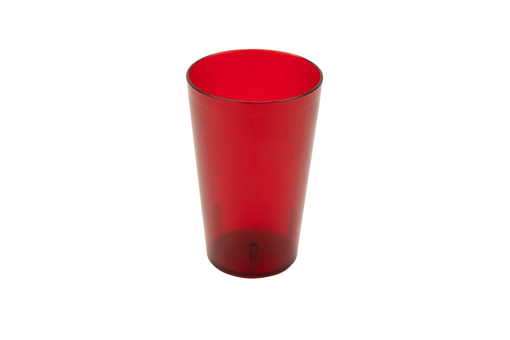 GET 5032-1-R Short SAN Plastic Stackable Pebbled Textured Tumbler 32 oz. - Red - 24/Case