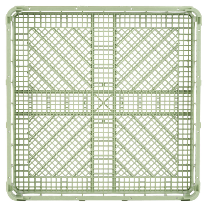 Vollrath 5267110 Signature Full Size Open Flatware Rack 19-3/4" sq. - LIght Green