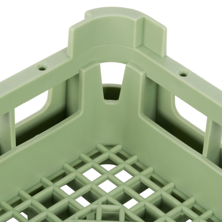 Vollrath 5267110 Signature Full Size Open Flatware Rack 19-3/4" sq. - LIght Green