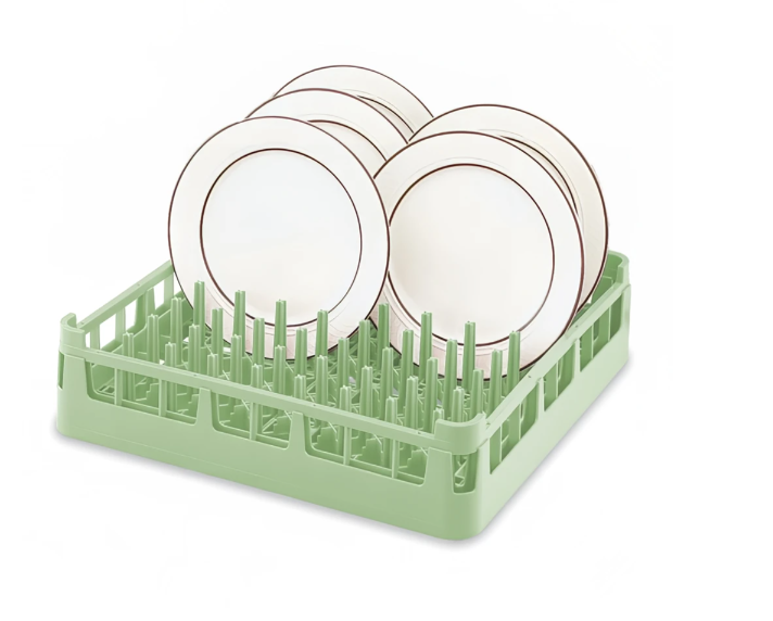Vollrath 5267210 Dishwasher Plate Rack - Full Size, 19 3/4x19 3/4" Green - 6ea/Case