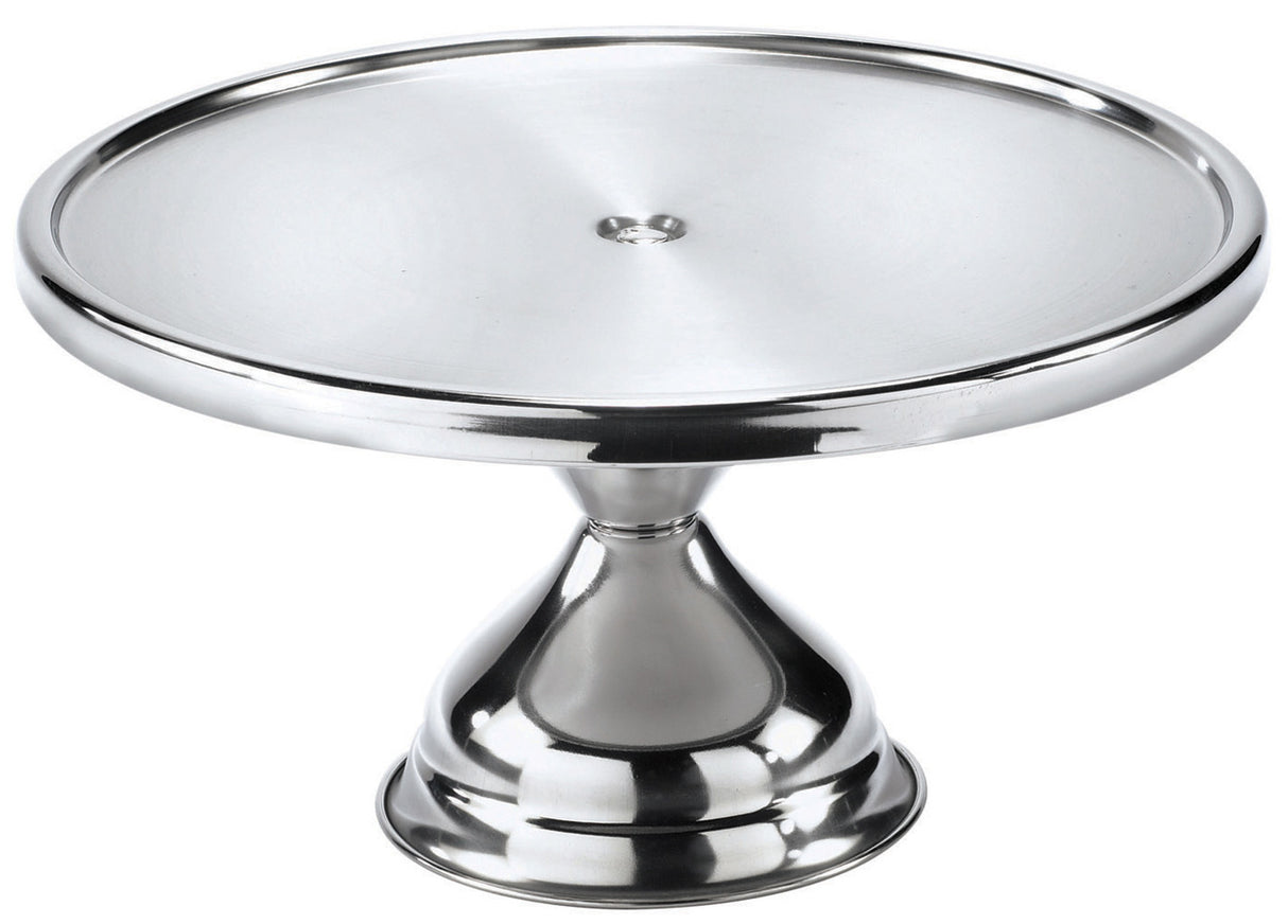 Browne 57125 Stainless Steel Cake Stand 12" Dia. x 7-1/8"H