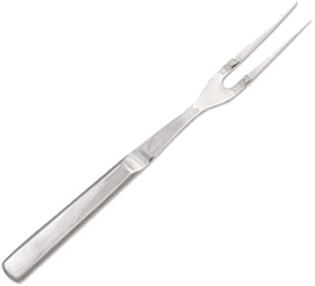 Browne 573150 Elite One-Piece Stainless Steel 2-Tine Pot Serving Fork with Hollow Handle 11"