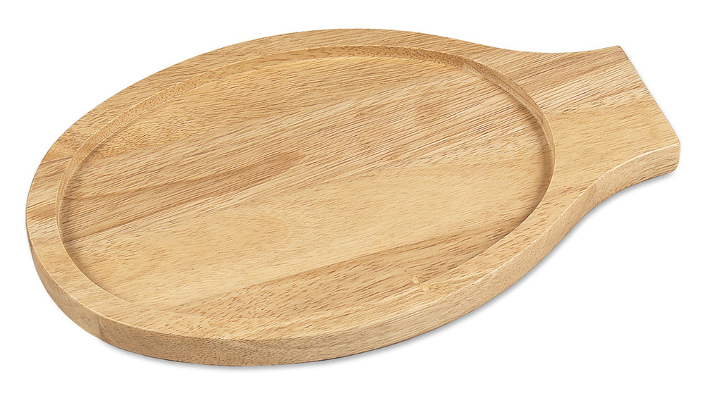Browne 573723 Wood Oval Serving Trivet 12-1/2" - For use with 573720 Cast Iron Serving Skillet