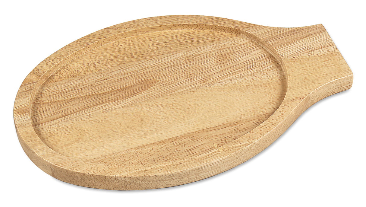 Browne 573723 Wood Oval Serving Trivet 12-1/2" - For use with 573720 Cast Iron Serving Skillet