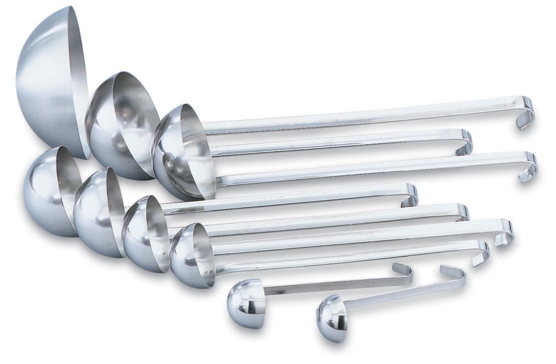 Vollrath 58000 Stainless Steel Ladle with 6" Grooved Hooked Handle 1/2 oz.