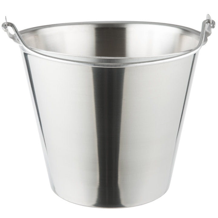 Vollrath 58130 - Dairy/Utility Pail - Tapered Stainless Steel 12 Qt