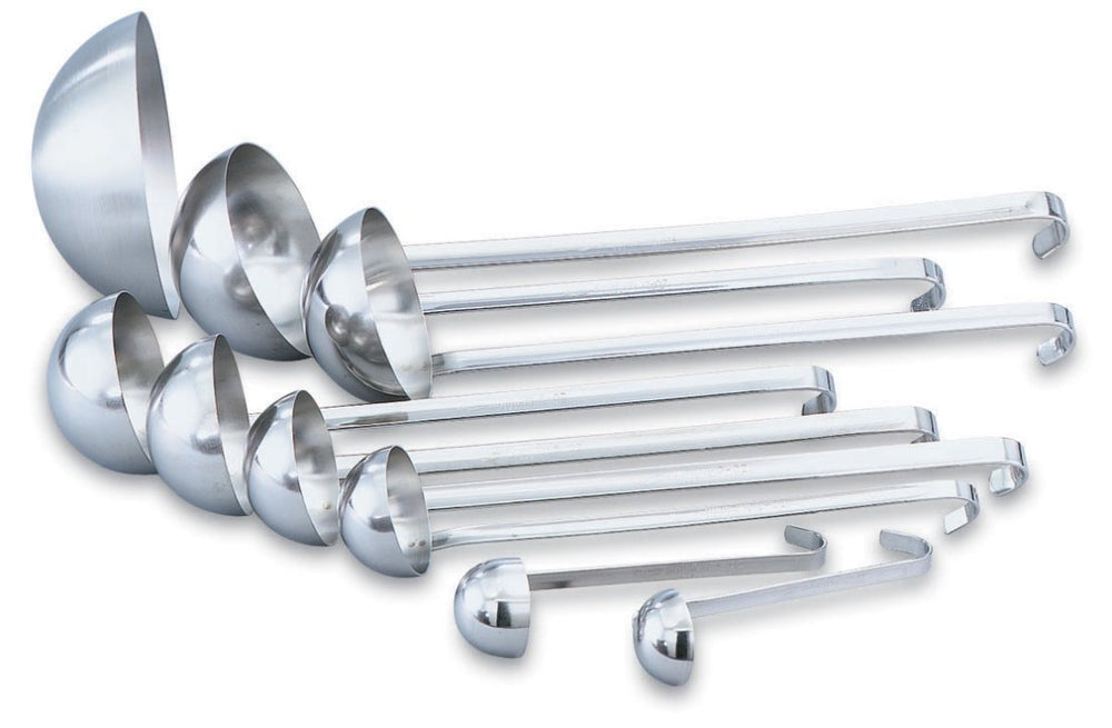 Vollrath 58430 Stainless Steel Ladle with 12-5/8" Grooved Hooked Handle 3 oz.