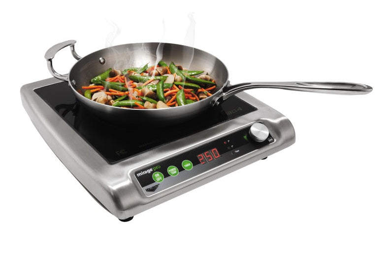 Vollrath 59500P Mirage Pro Ultra-Low Profile Portable Countertop Induction Range / Cooktop with (1) Burner - 120v, 1800W