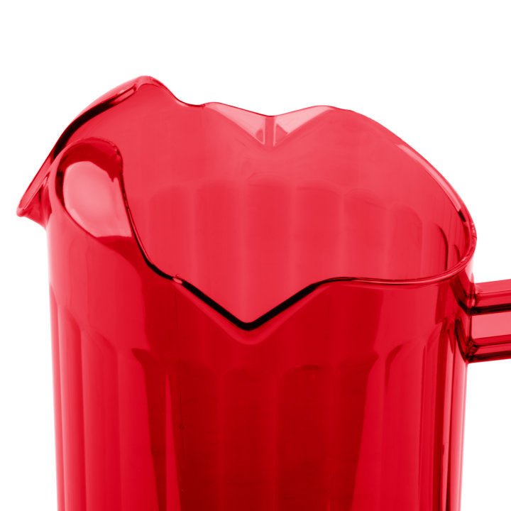 Vollrath 6010-22 Tuffex I Deluxe Three-Lipped Pitcher 60 oz - Red Ruby