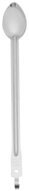 Vollrath 60170 One-Piece Stainless Steel Solid Serving Spoon with Hooked Handle 21"