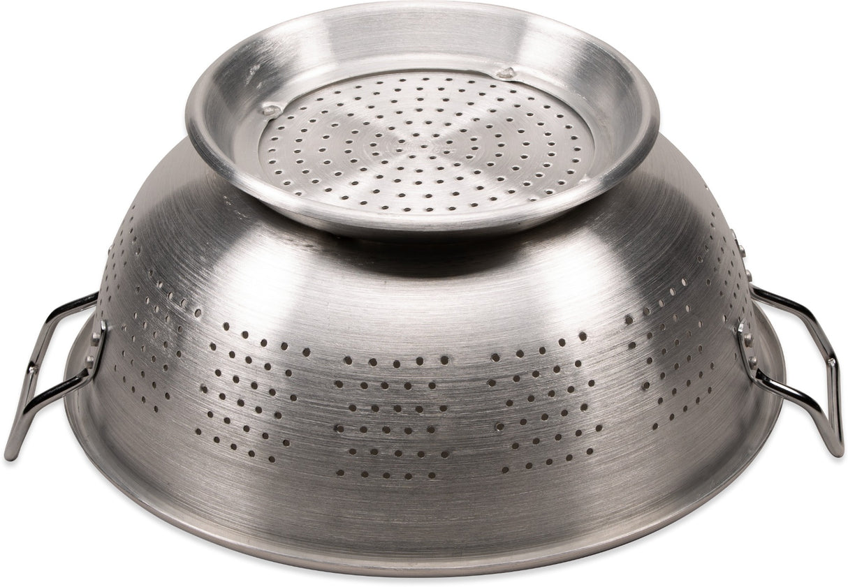 Carlisle 60280 Signature Select Dura-Ware Standard-Weight Aluminum Colander with Loop Handles and Footed Base 16 qt.