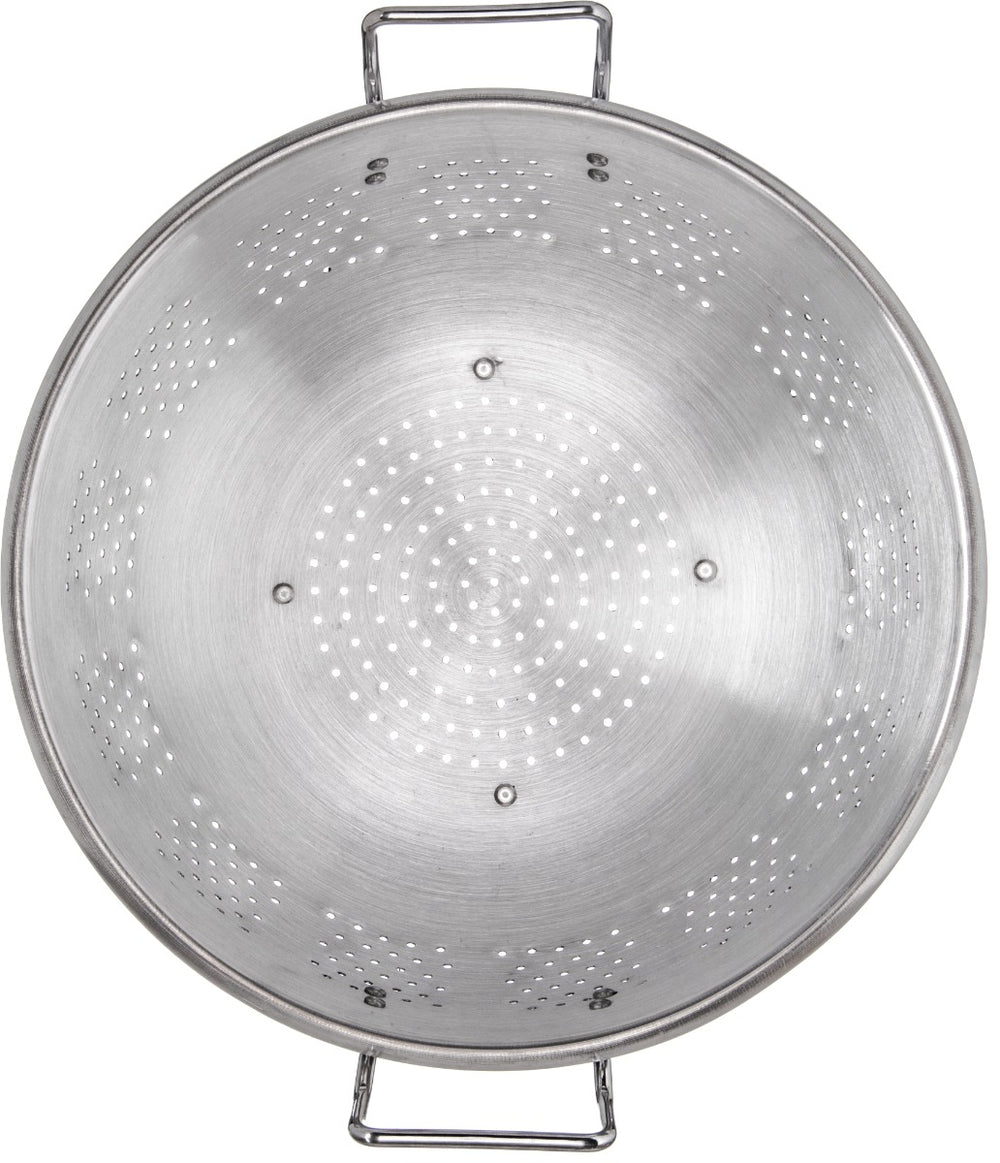 Carlisle 60280 Signature Select Dura-Ware Standard-Weight Aluminum Colander with Loop Handles and Footed Base 16 qt.