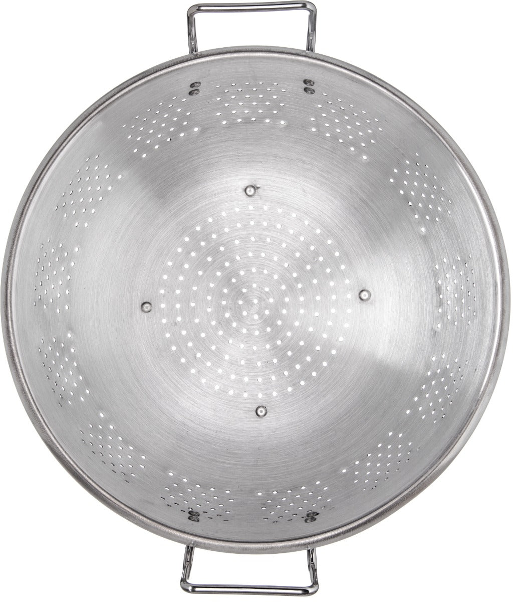 Carlisle 60280 Signature Select Dura-Ware Standard-Weight Aluminum Colander with Loop Handles and Footed Base 16 qt.