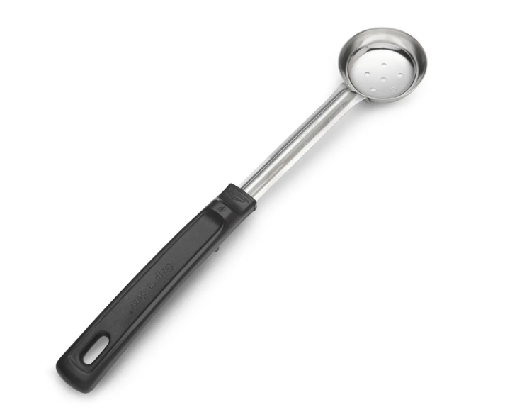 Vollrath 61145 1 oz Perforated Spoodle - Black Poly Handle, Stainless - 12ea/Case
