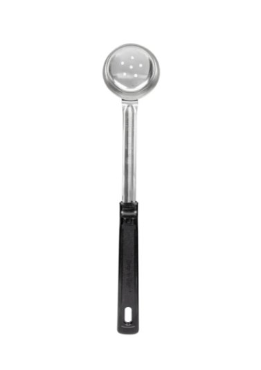 Vollrath 61157 2 oz Solid Spoodle - Black Plastic Handle, Stainless - 12ea/Case