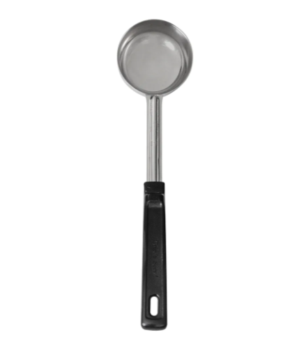 Vollrath 61172 4 oz Solid Spoodle - Black Plastic Handle, Stainless - 12ea/Case