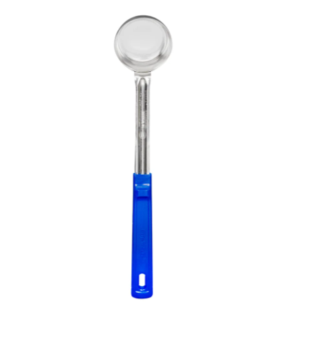 Vollrath 62157 2 oz Solid Spoodle - Blue Poly Handle, Stainless - 12ea/Case