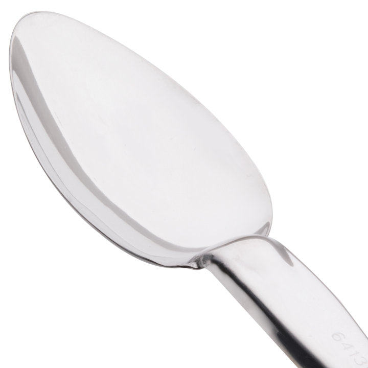Vollrath 64130 Jacob's Pride Heavy Duty Stainless Steel Solid Basting Spoon with Black Ergo Grip Handle 14"OAL