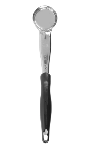 Vollrath 6433120 1 oz Round Solid Spoodle - Black Nylon Handle, Heavy-Duty, Stainless Steel - 12ea/Case