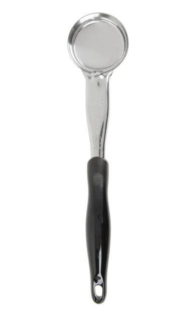 Vollrath 6433220 2 oz Round Solid Spoodle - Black Nylon Handle, Heavy-Duty, Stainless Steel - 12ea/Case