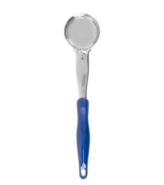 Vollrath 6433230 2 oz Round Solid Spoodle - Blue Nylon Handle, Heavy-Duty, Stainless Steel - 12ea/Case