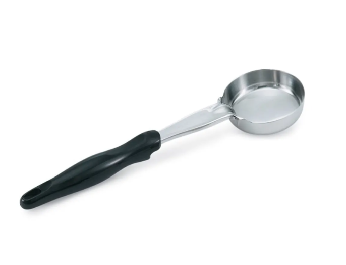 Vollrath 6433320 3 oz Round Solid Spoodle - Black Nylon Handle, Heavy-Duty, Stainless Steel - 12ea/Case