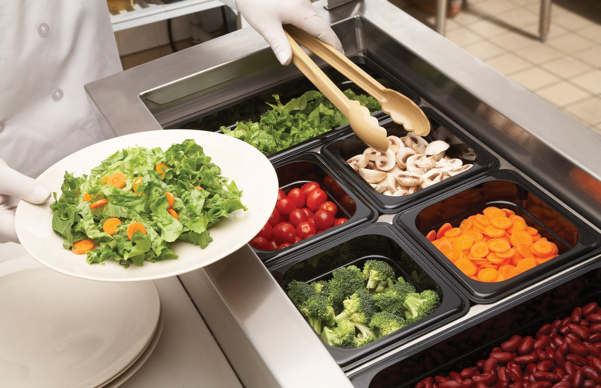 Cambro 64CW110 Camwear Food Pan 4" Deep - 1/6 Size - Black