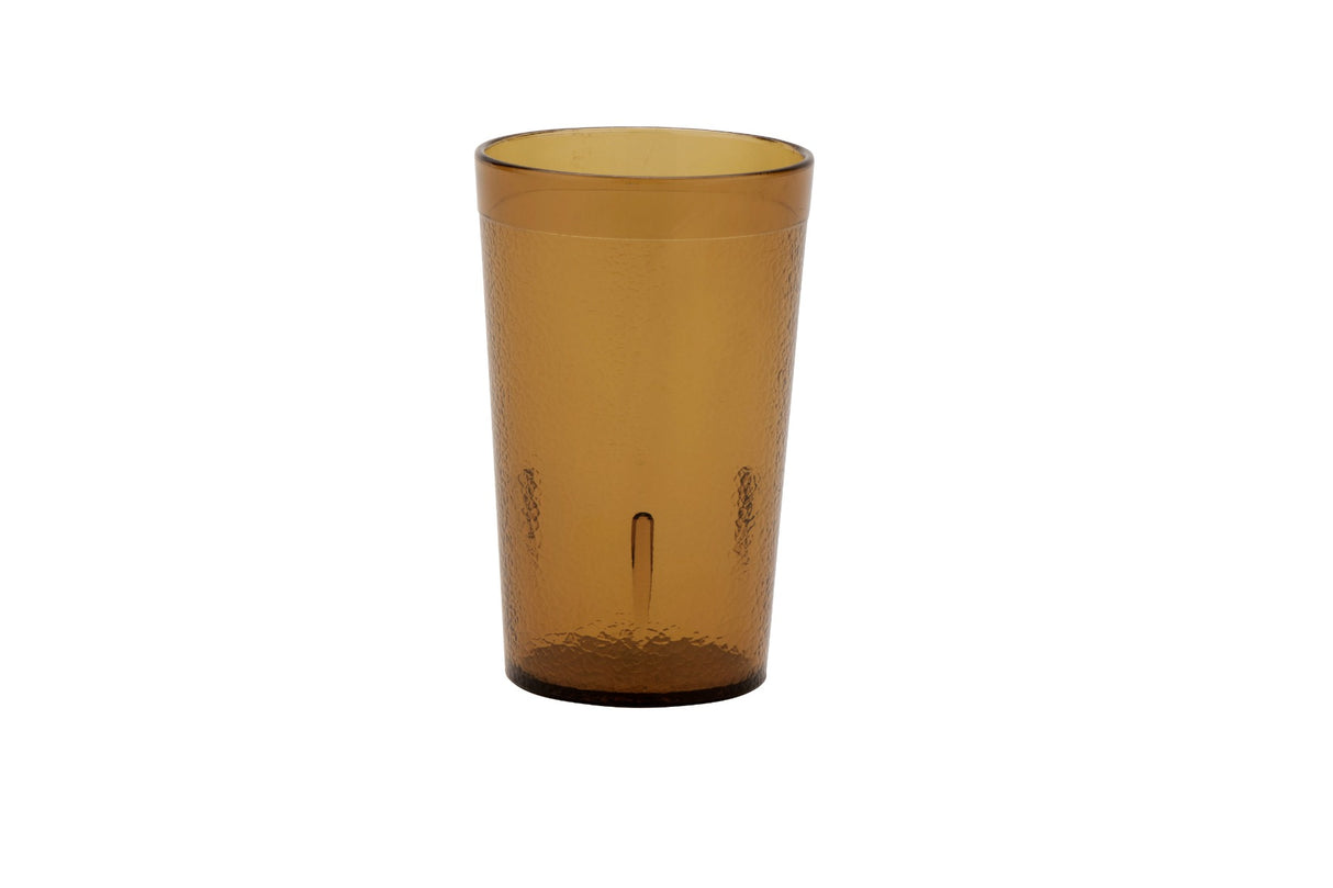 GET 6605-1-A SAN Plastic Stackable Pebbled Textured Tumbler 5 oz. - Amber - 24/Box