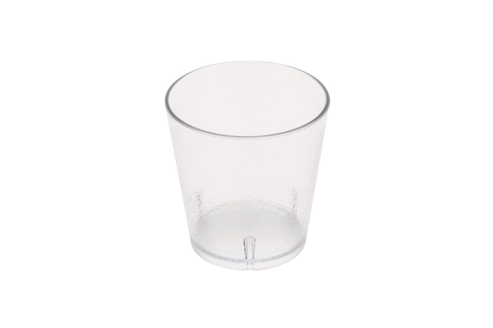 GET 6609-1-CL Short SAN Plastic Stackable Pebbled Textured Tumbler 9 oz. - Clear - 24/Case