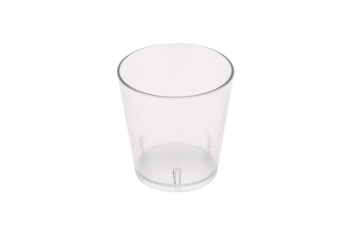 GET 6609-1-CL Short SAN Plastic Stackable Pebbled Textured Tumbler 9 oz. - Clear - 24/Case