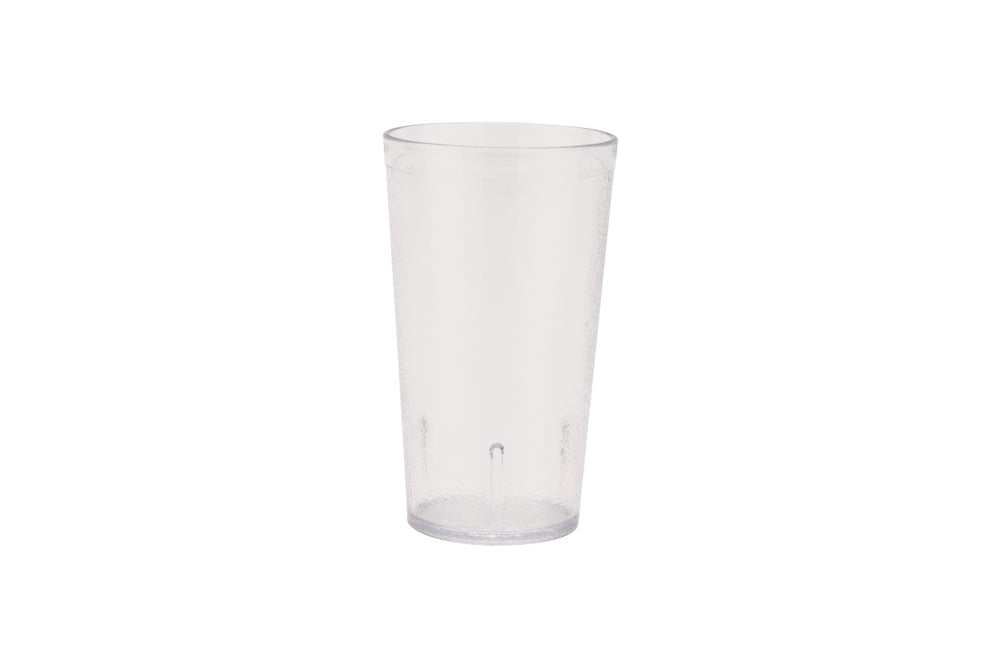 GET 6612-1-CL SAN Plastic Stackable Pebbled Textured Tumbler 12 oz. - Clear - 24/Case