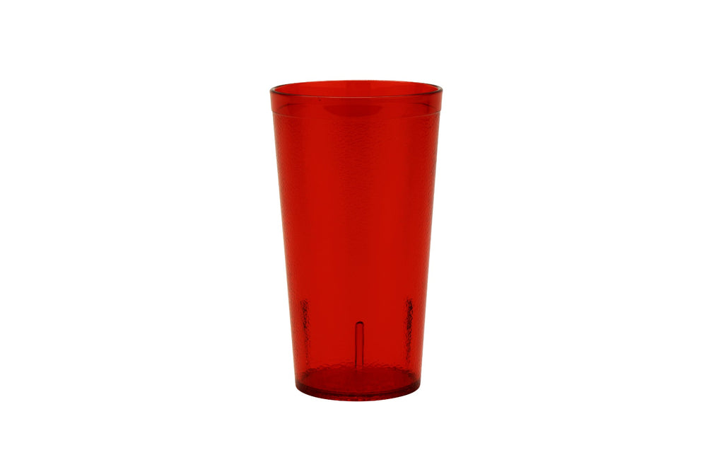 GET 6616-1-R SAN Plastic Stackable Pebbled Textured Tumbler 16 oz. - Red - 24/Case
