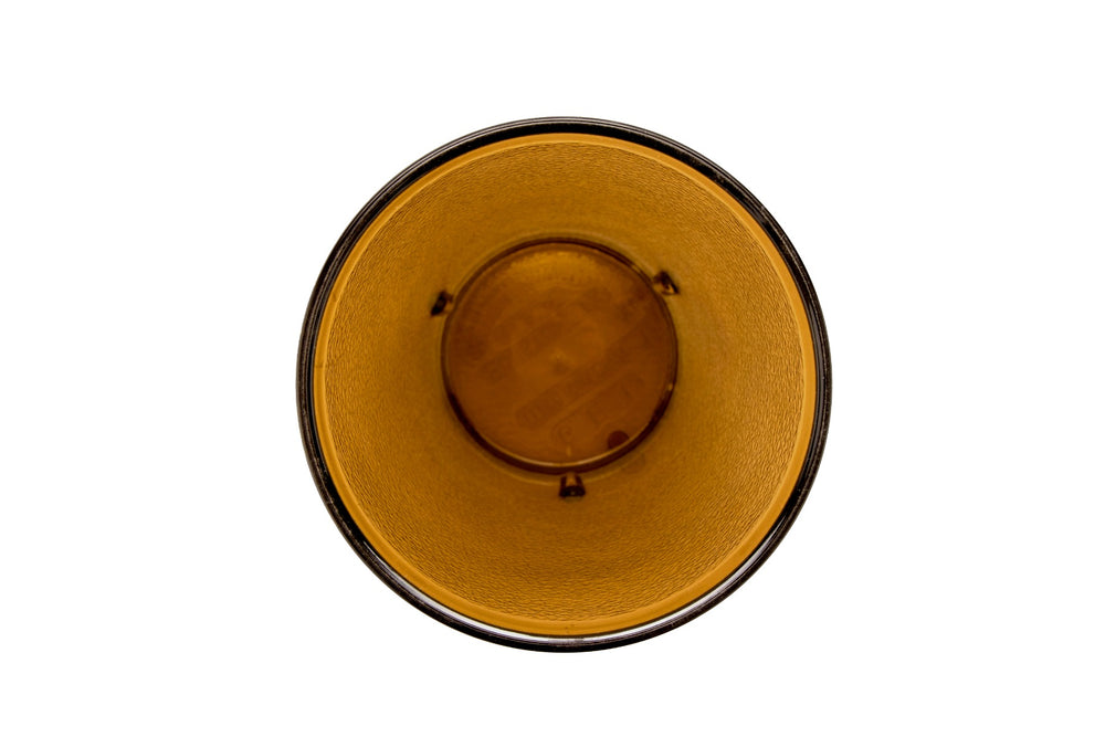 GET 6620-1-A SAN Plastic Stackable Pebbled Textured Tumbler 20 oz. - Amber - 24/Case