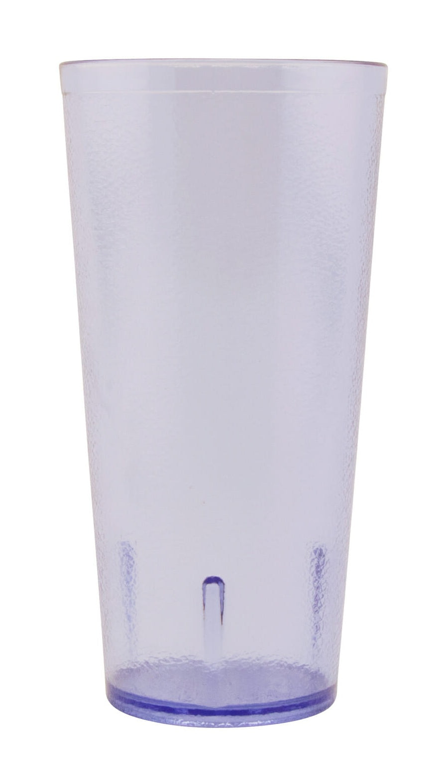 GET 6624-1-BL SAN Plastic Stackable Pebbled Textured Tumbler 24 oz. - Blue - 24/Box