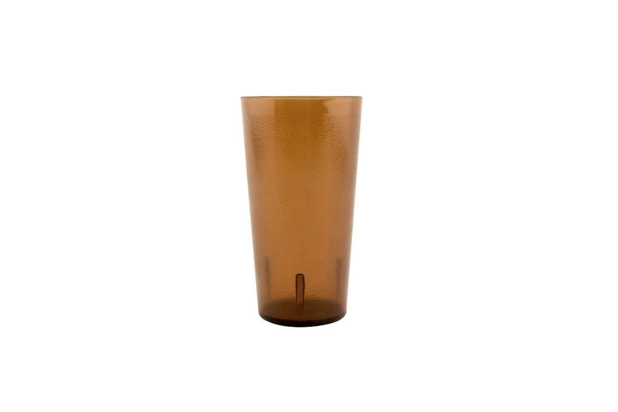 GET 6632-1-A SAN Plastic Stackable Pebbled Textured Tumbler 32 oz. - Amber - 48/Case