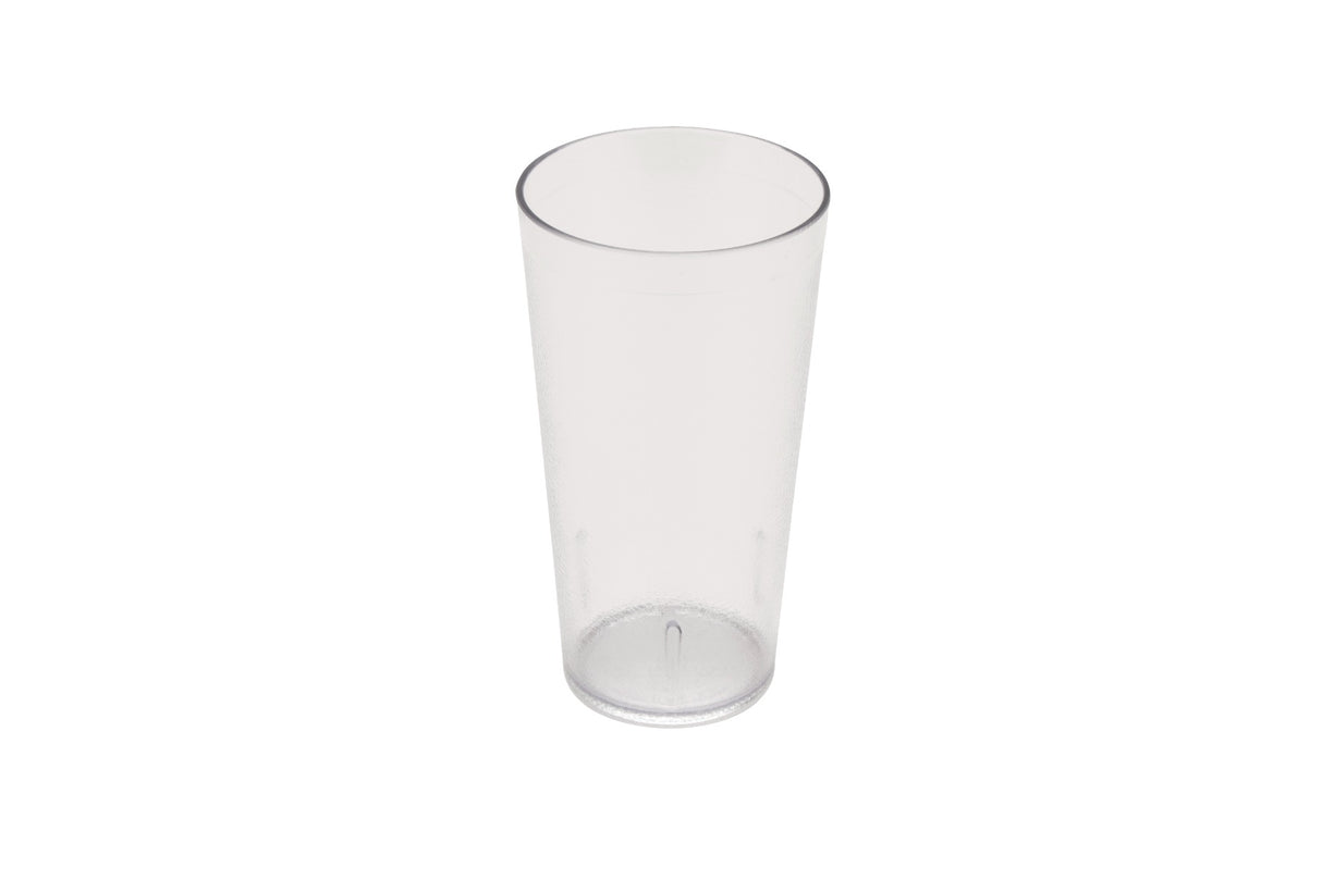 GET 6632-1-CL SAN Plastic Stackable Pebbled Textured Tumbler 32 oz. - Clear - 48/Case