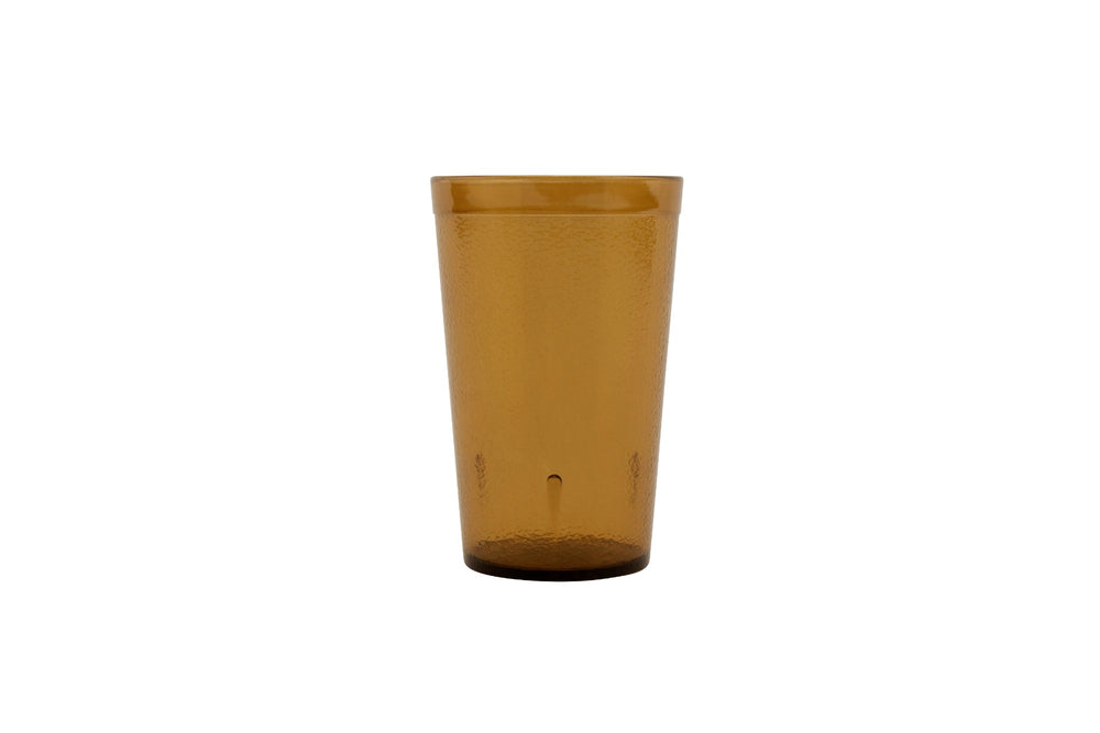 GET 6695-1-A SAN Plastic Stackable Pebbled Textured Tumbler 9-1/2 oz. - Amber - 24/Case