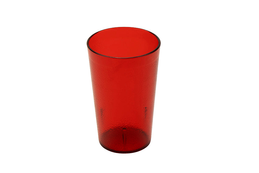 GET 6695-1-R SAN Plastic Stackable Pebbled Textured Tumbler 9-1/2 oz. - Red - 24/Case