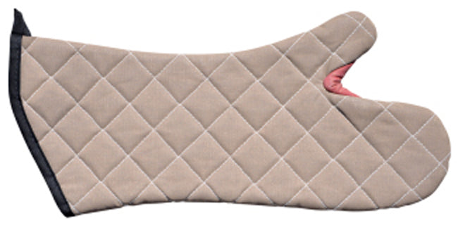San Jamar 800FG17 Ambidextrous BestGuard with WebGuard Plus Oven Mitts 17" - Tan - 1/Pair